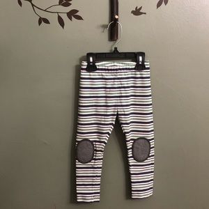GUC Hanna Andersson Striped Knee Patch Legging, 90